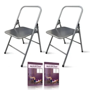 Backless Yoga Chair for Holding, Alignment, Flexibility | Capacity: 100kg | 2-Pack